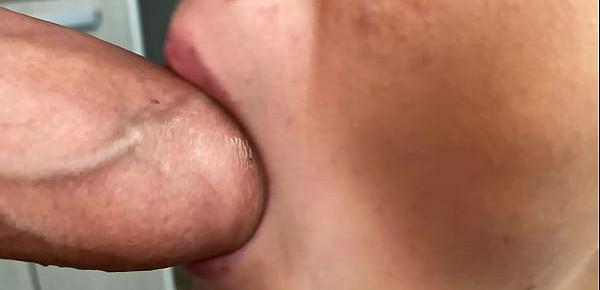  Ultra Close-Up Slobber Blowjob With Huge Cumshot! 4K